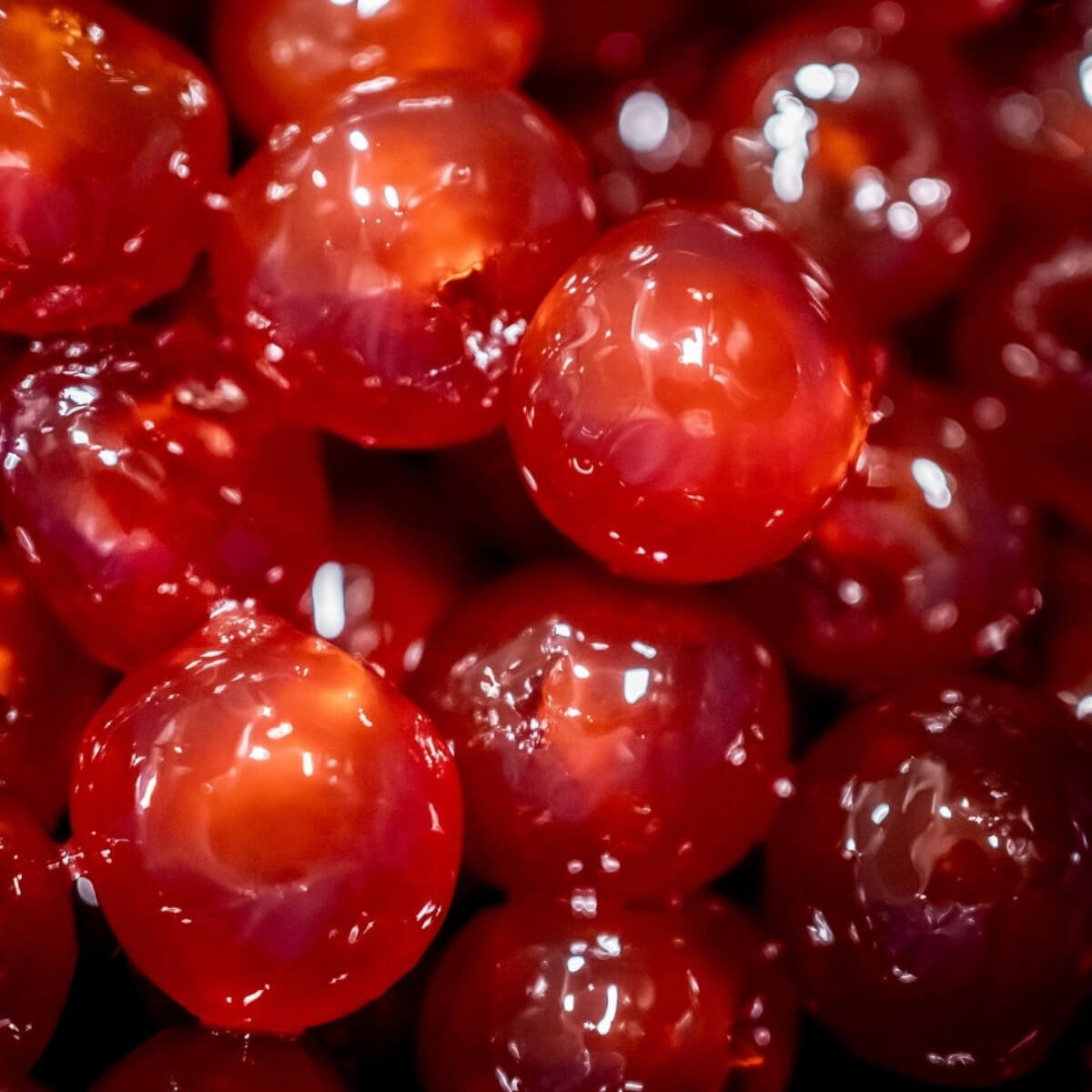 Cesarin 義大利蜜漬整粒紅櫻桃 近照