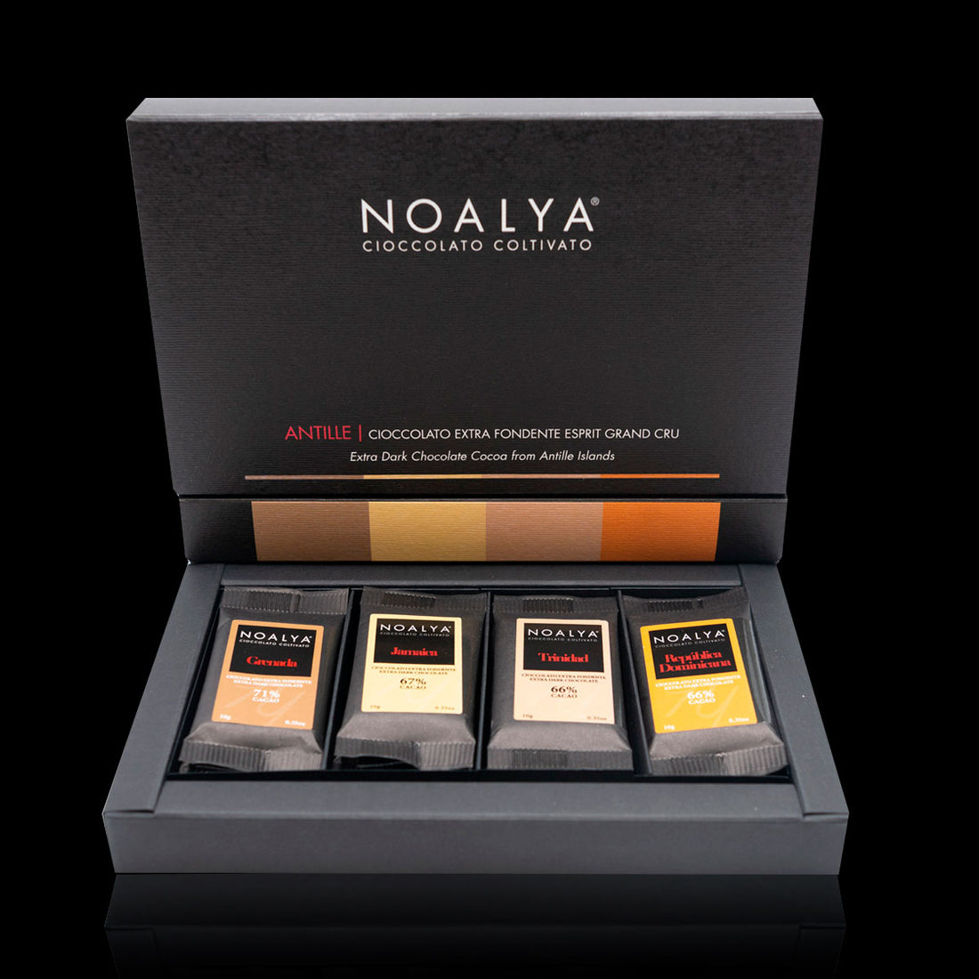 Noalya 黑巧克力片裝禮盒（12 入）｜安地列斯群島風味精選